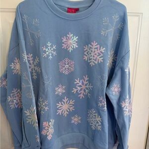 QUEEN OF SPARKLES Pastel Snowflake Sweatshirt